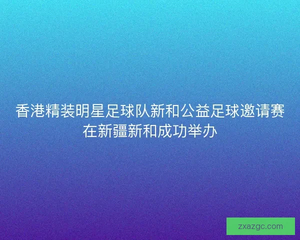 香港精装明星足球队新和公益足球邀请赛在新疆新和成功举办